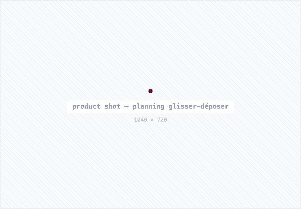 Detailed view of OTÊLI visual planner